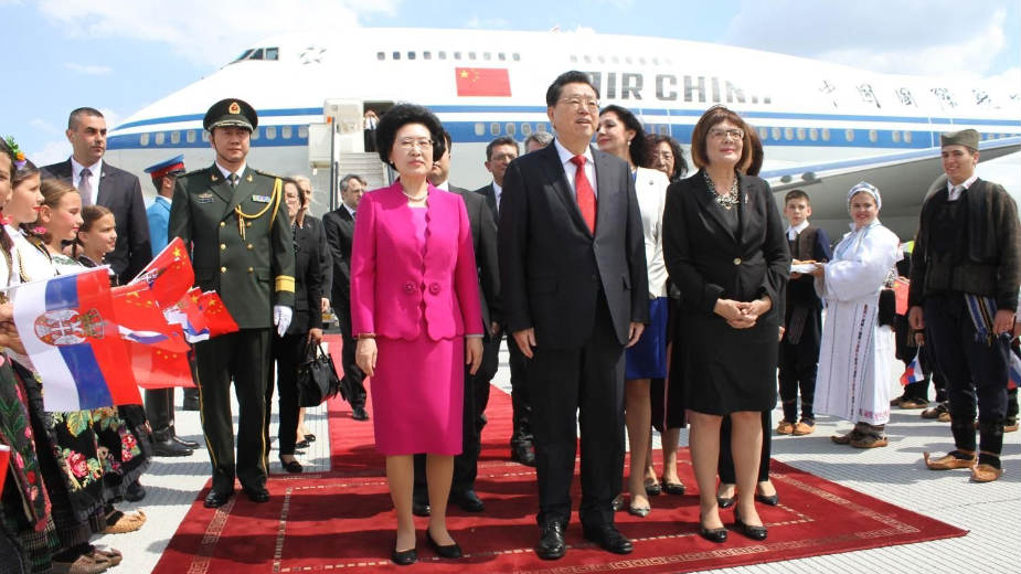 Predsednik kineske skupštine stigao u Beograd 1