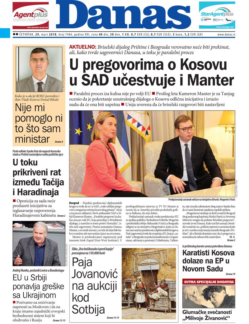 Naslovna strana za 28. mart 2018. 1