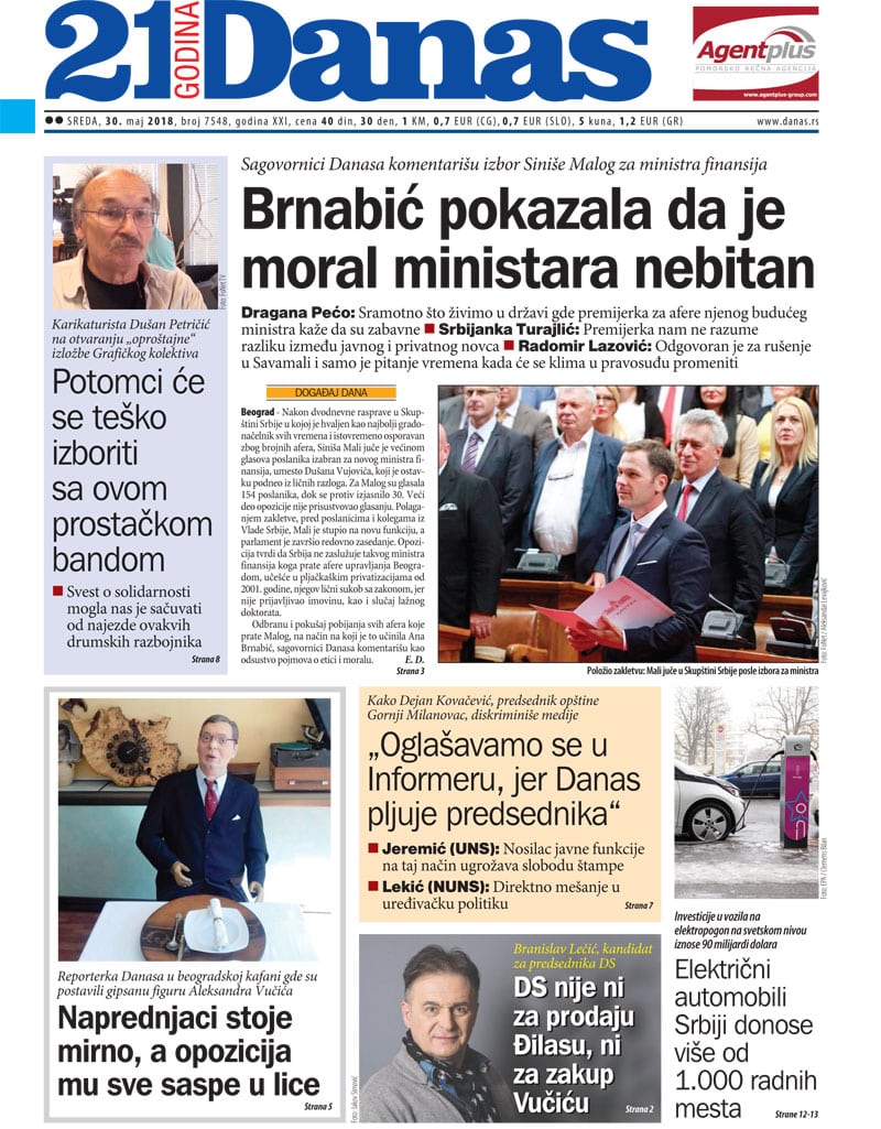 Naslovna strana za 30.5.2018. 1