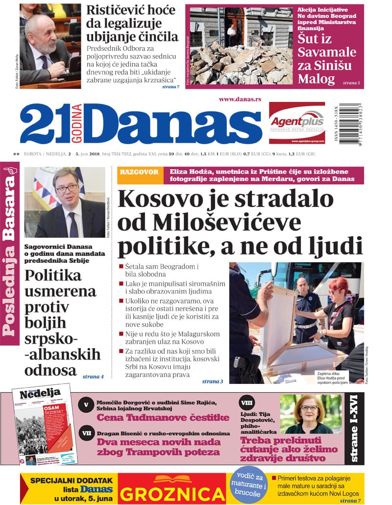 Naslovna strana za 2.jun 2018. 1