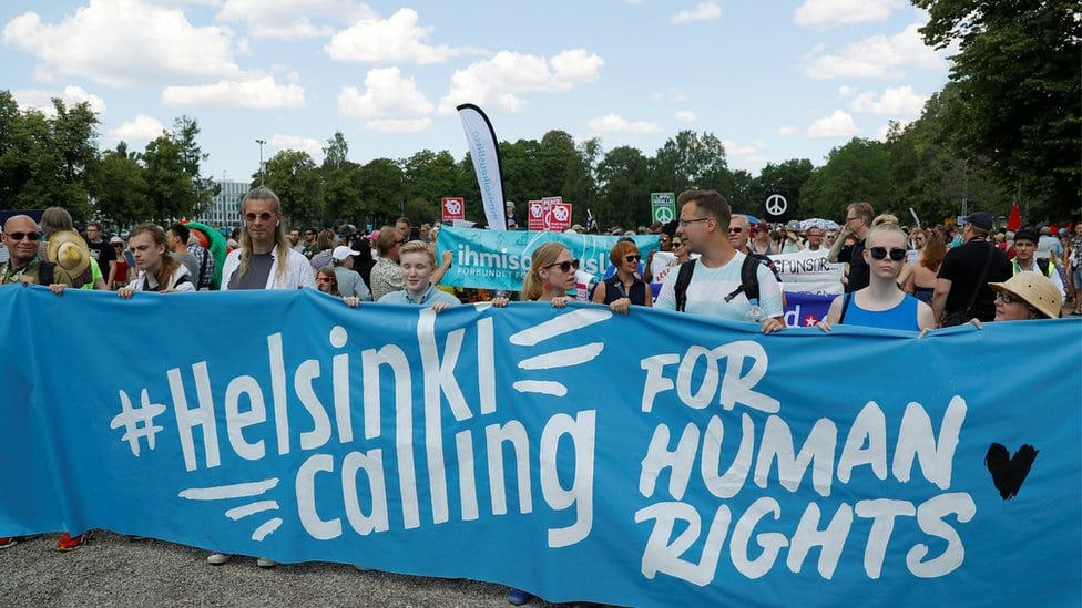 Protesti u Helsinkiju.