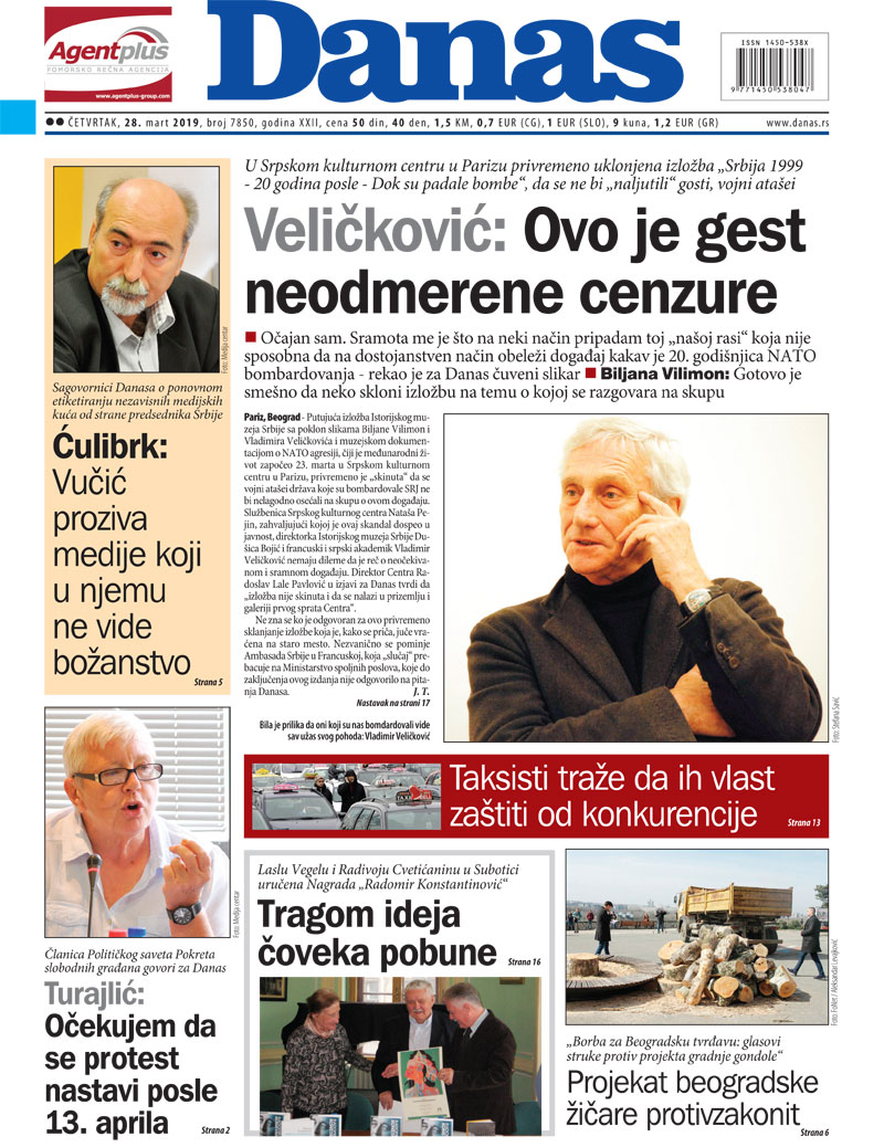 Naslovna za 28. mart 2019. 1