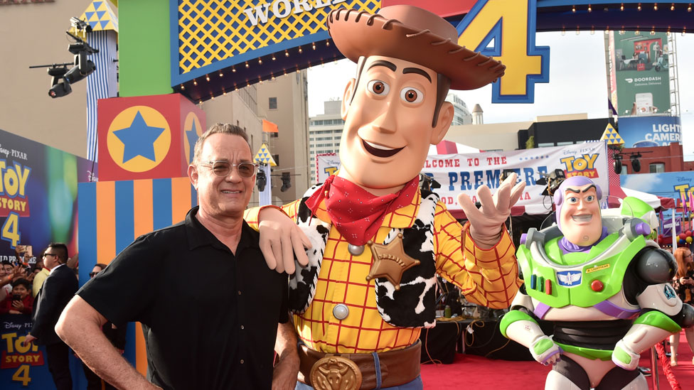 Tom Hanks, Woody and Buzz