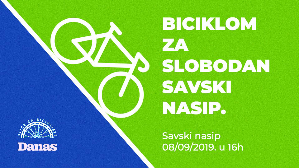 Biciklom za slobodan Savski nasip u nedelju 8. septembra 1