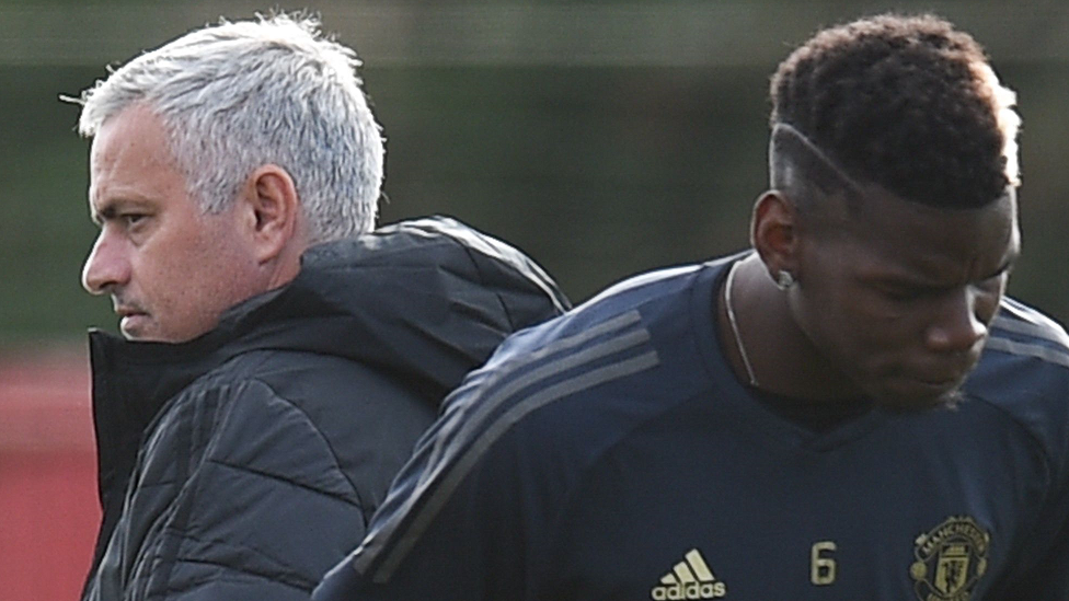 Jose Mourinho and Paul Pogba