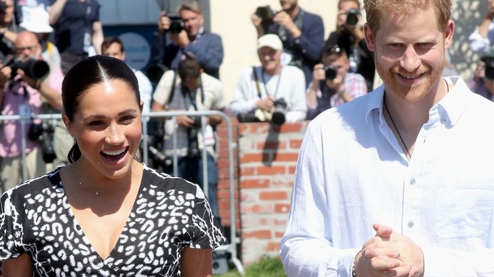 The Duke and Duchess of Sussex on their tour of Africa