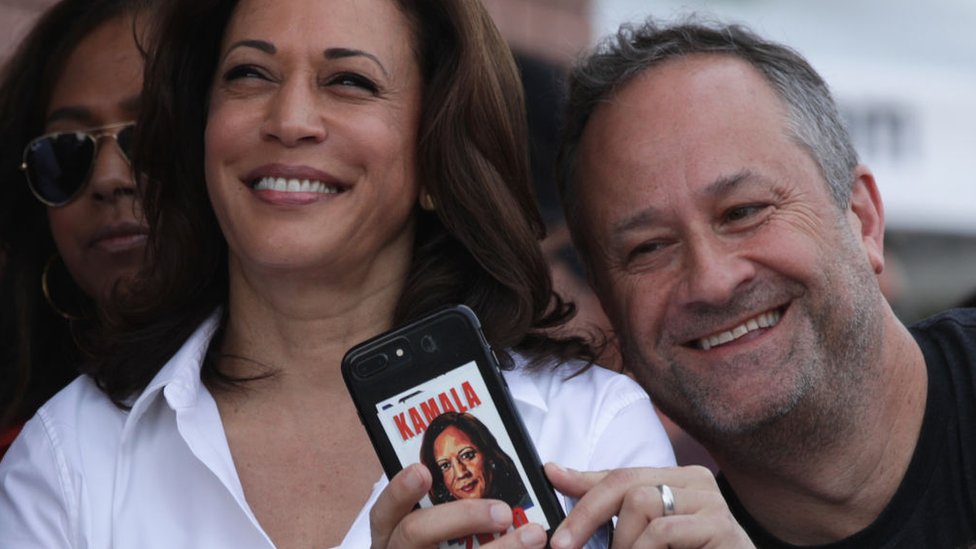 Kamala Harris and Doug Emhoff