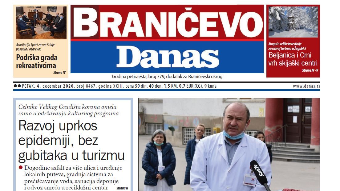 Braničevo Danas - 4. decembar 2020. (PDF) 1