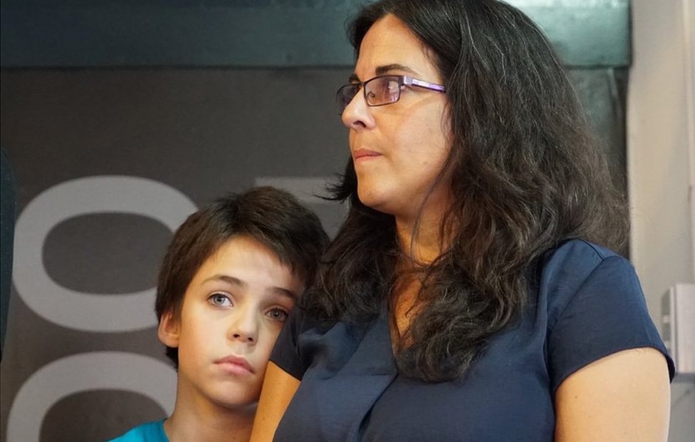 Analía Kalinec with her 13-year-old son Bruno