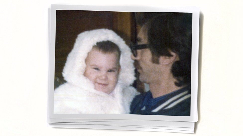 Paula as a baby and her father. Photo courtesy Paula L.