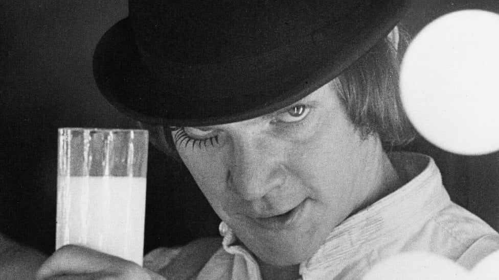 Malcolm McDowell in A Clockwork Orange