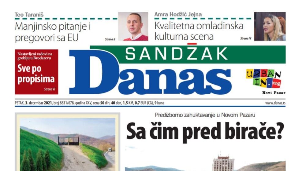 Sandžak Danas - 3. decembar 2021. (PDF) 1
