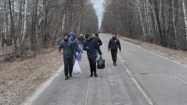 Haidar Seddiqi walked 75km with 250 other refugees from a refugee camp