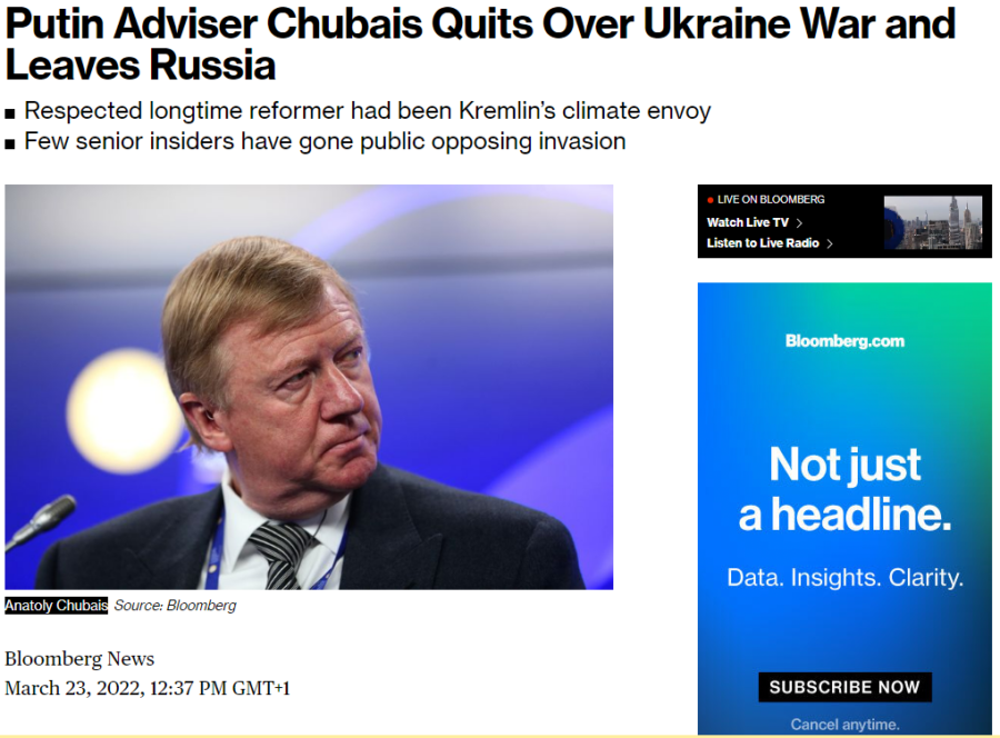 Putinov savetnik osudio rat u Ukrajini, podneo ostavku i napustio Rusiju 2