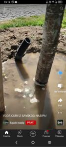 Opet curi voda iz nelegalnih instalacija na Savskom nasipu, građani zabrinuti za sigurnost obaloutvrde 2
