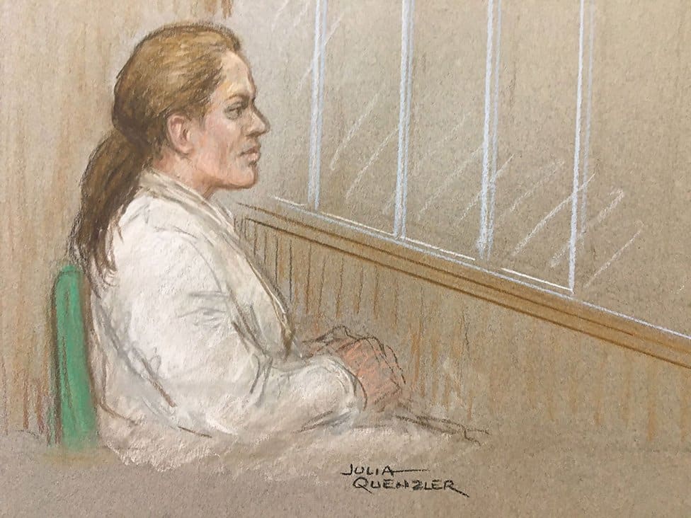 court sketch Jemma Mitchell