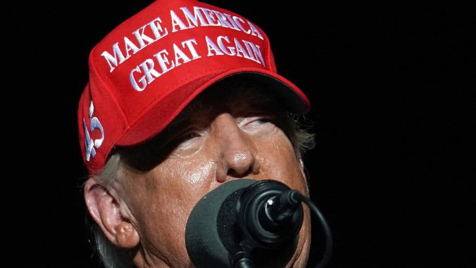 Former U.S. President Donald Trump speaks during a rally in Robstown, Texas, U.S., October 22, 2022.