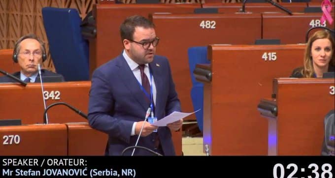 Kosovska predstavnica prvi put na debati u PS SE: Stefan Jovanović se usprotivio članstvu Kosova 1