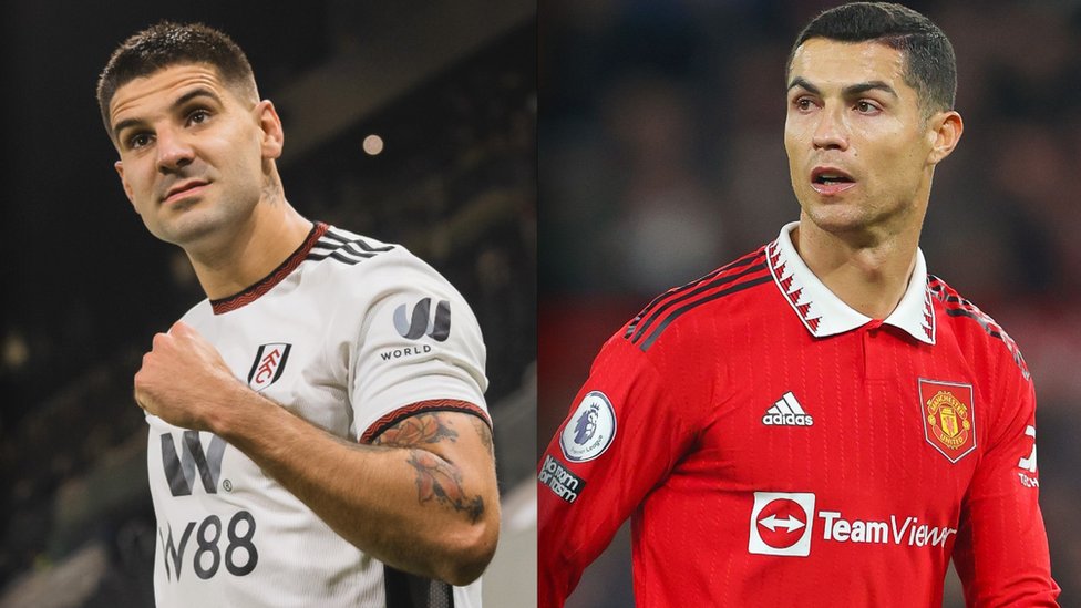 Aleksandar Mitrovic and Cristiano Ronaldo