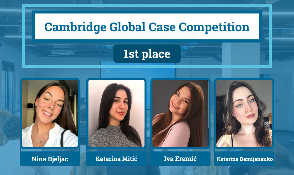 Studentkinje Ekonomskog fakulteta prve na svetu na takmičenju Cambridge Global Case Competition 1