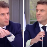 Francuska i protesti: Predsednik Emanuel Makron skinuo skupoceni sat ispod stola tokom TV intervjua 4
