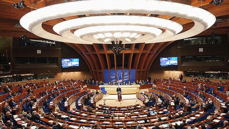 Council of Europe chamber in Strasbourg