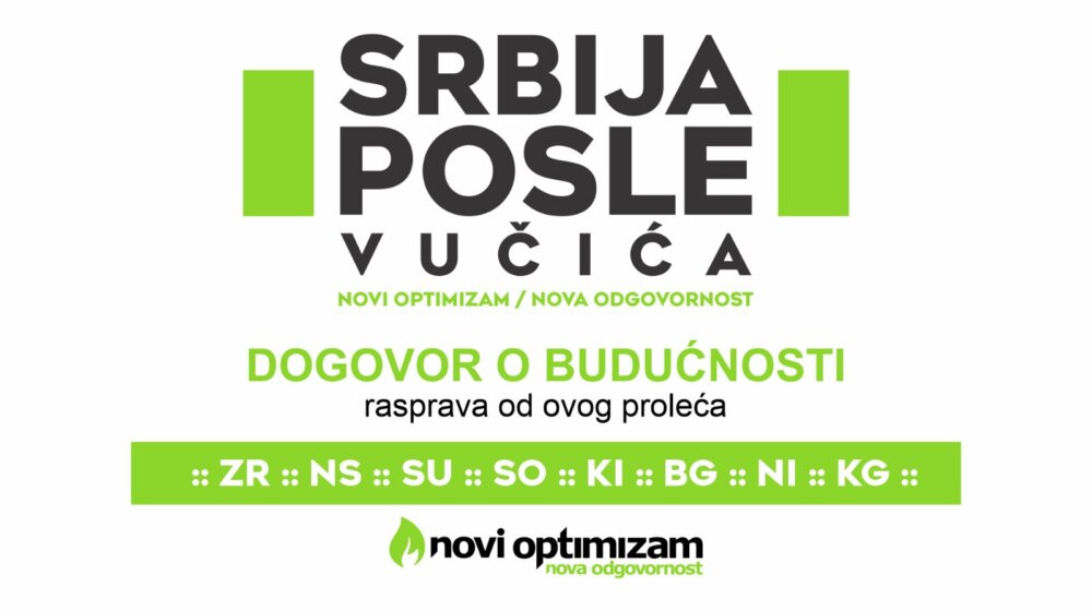 "Dogovor za budućnost - Srbija posle Vučića": Novi optimizam organizuje tribinu u Zrenjaninu 1