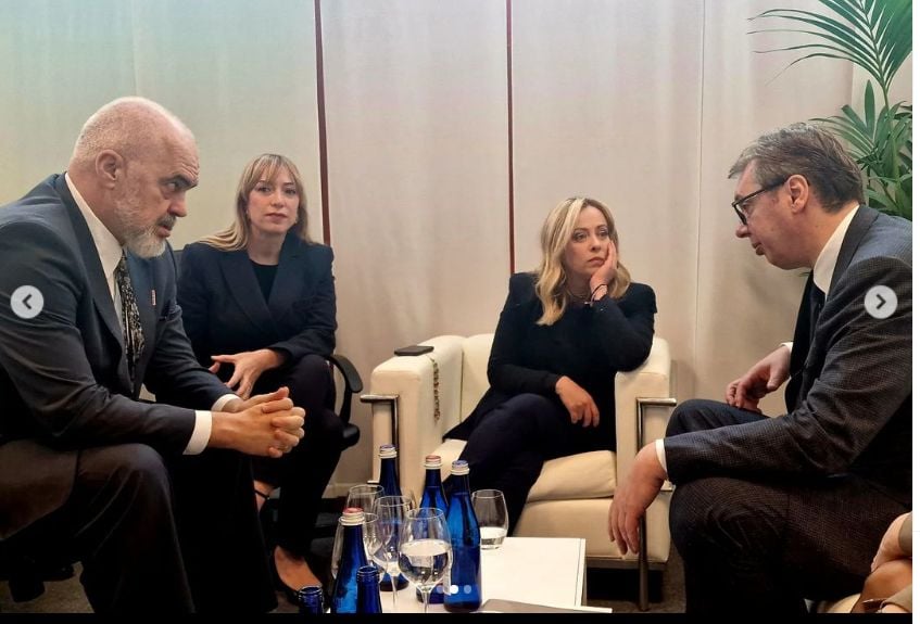 Vučić con Ram e Meloni su vino, Europa e guerra in Ucraina – Politika