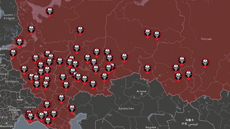 Wagner regional offices across Russia