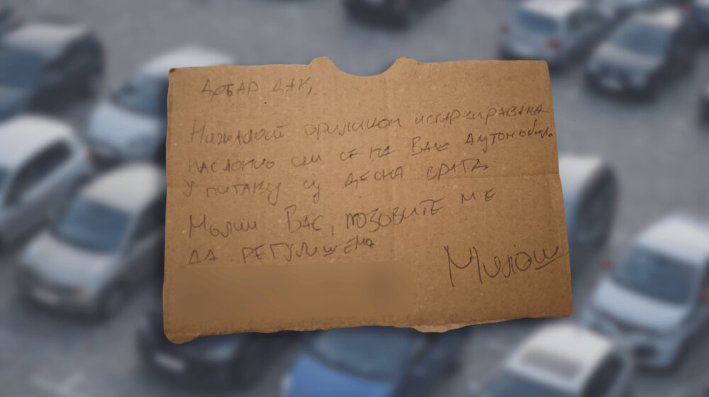 Žitelj Vračara našao poruku na brisačima koja vraća veru u ljude: "Naslonio sam se na Vaš automobil..." 1