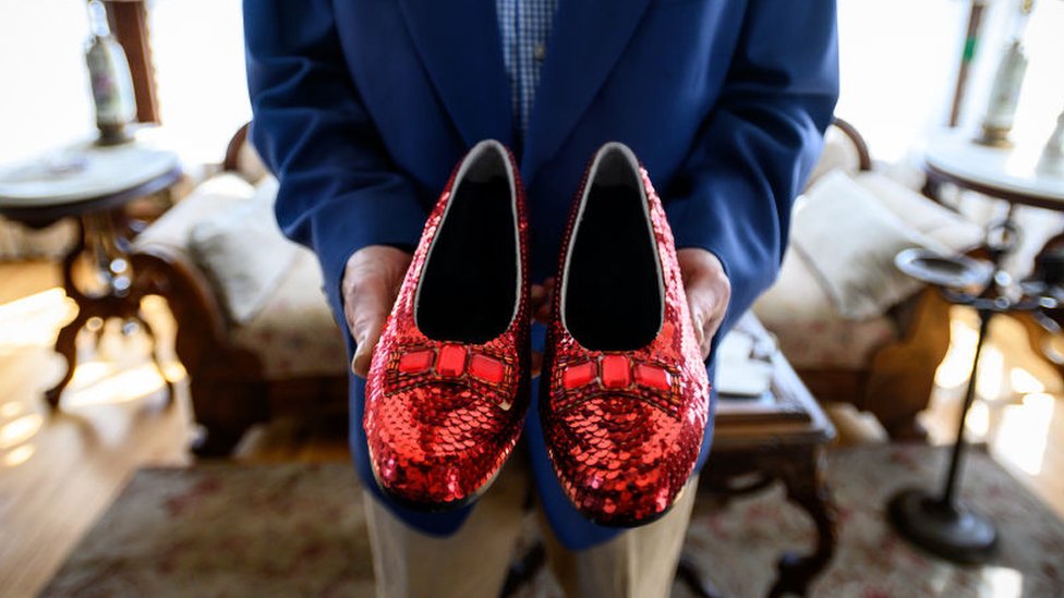 The slippers were stolen from the Judy Garland Museum in 2005 and recovered in 2018