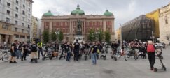 Protest vozača trotineta: Traže da se zelenim trakama obeleže ulice za vožnju (FOTO,VIDEO) 8