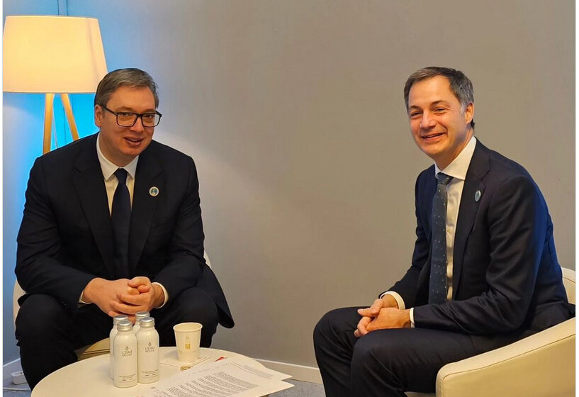Vučić stigao na Pariski mirovni forum: Prvi sastanak sa premijerom Belgije 1