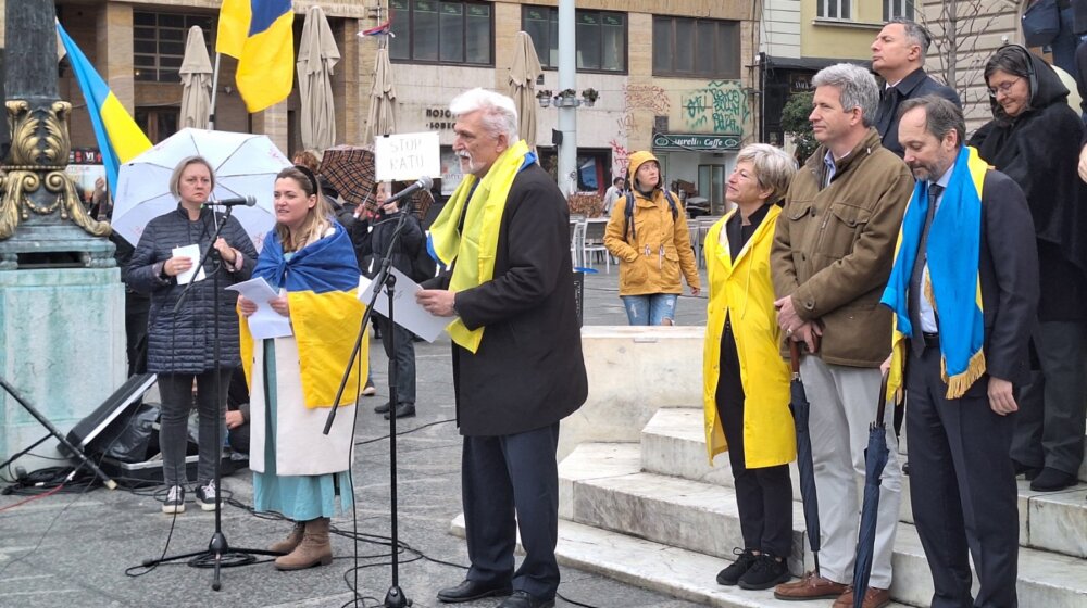 Tolkač: Iznenađujuće veliki broj građana se priključio "Maršu solidarnosti za Ukrajinu" u Beogradu 1