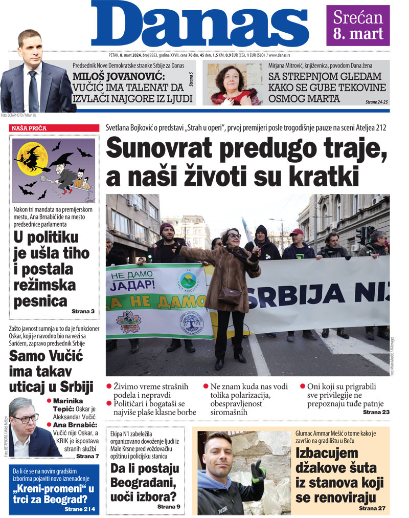 Naslovna strana za 8. mart 2024. 1