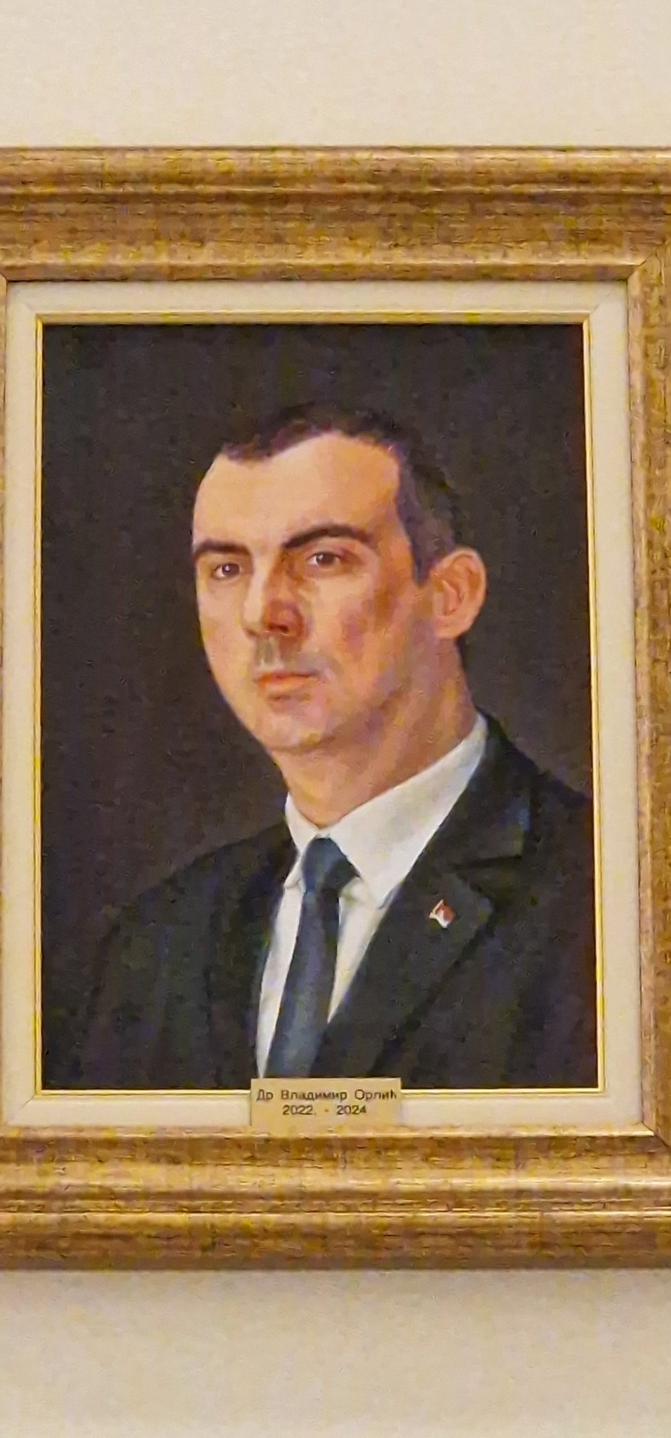(FOTO) Srđan Milivojević objavio fotografiju Orlićevog portreta u Skupštini 2