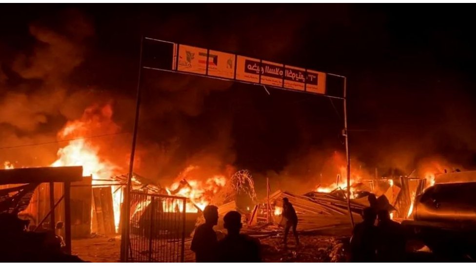 požar u Rafi posle napada Izraela