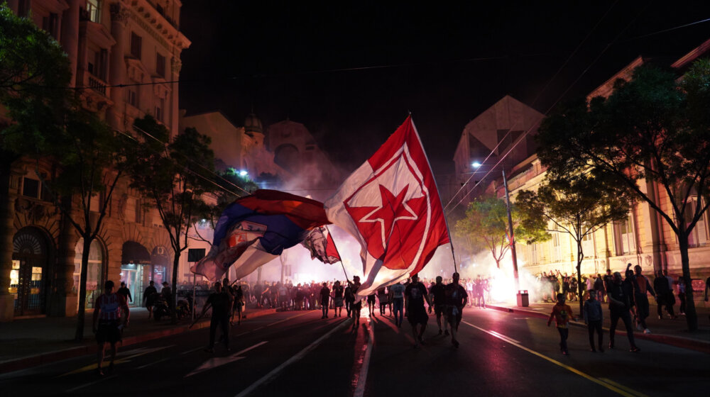 Navijači Zvezde blokirali centar Beograda tokom proslave titule 1