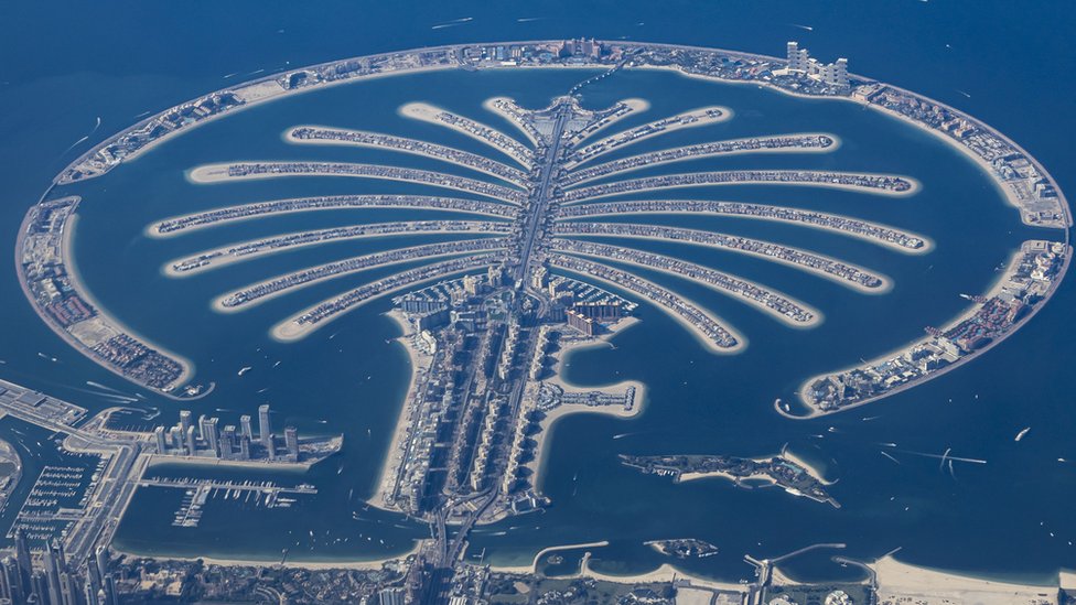 Aerial view of the Palm Jumeirah