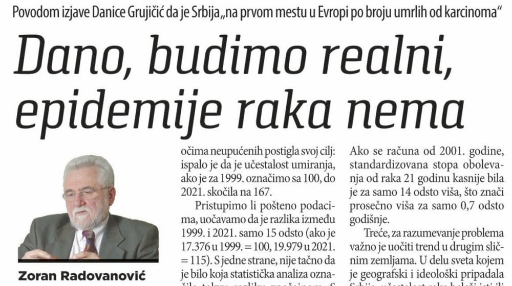 Jeste li spremni da sučelimo argumente, profesore Radovanoviću? 1