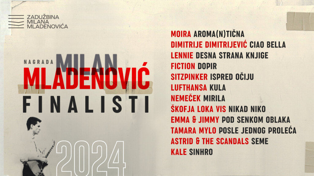 Poznati finalisti nagrade Milan Mladenović 2024 1