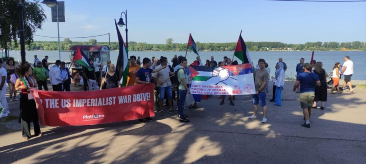 SKOJ: U Zemunu održan skup podrške narodu Palestine (FOTO) 3