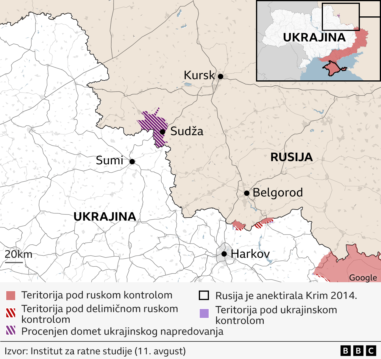 kursk, mapa kurska, rusija i ukrajina