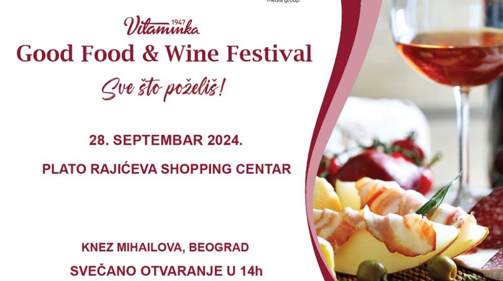 Vitaminka Good Food & Wine Festival u subotu u Knez Mihailovoj 1