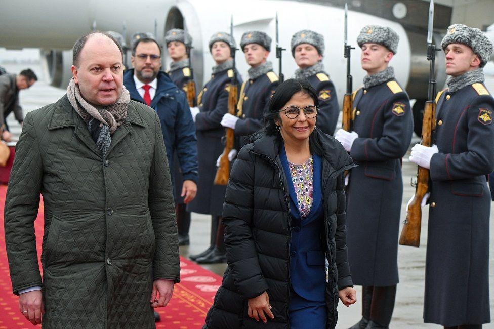 Potpredsednica Venecuele Delsi Rodrigez na aerodromu u Kazanju uoči samita BRIKS-a, Rusija 21. oktobra 2024.