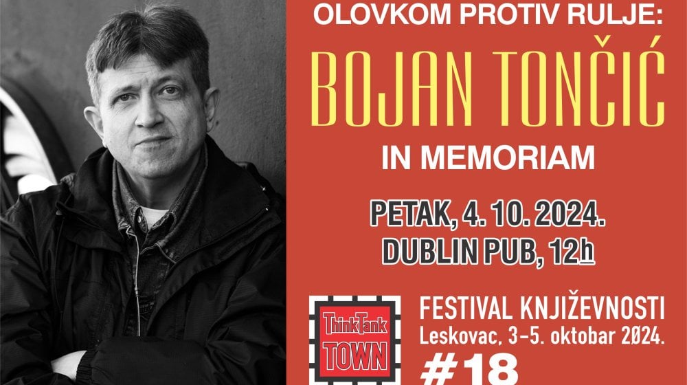 Think Tank Town slavi punoletstvo: Leskovački festival književnosti od 3. do 5. oktobra 1