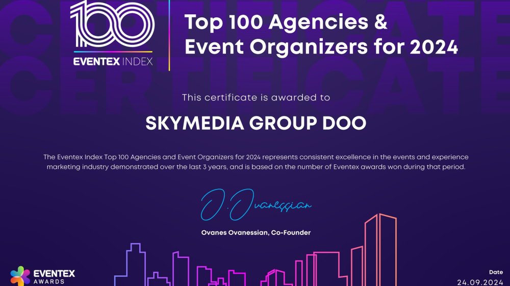 Skymusic uvršten u top 100 organizatora događaja za 2024. godinu na globalnom nivou 6