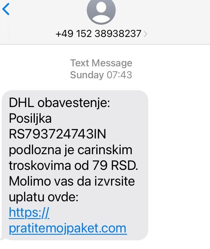 Nova SMS prevara: Na meti građani koji koriste usluge kurirskih službi 2