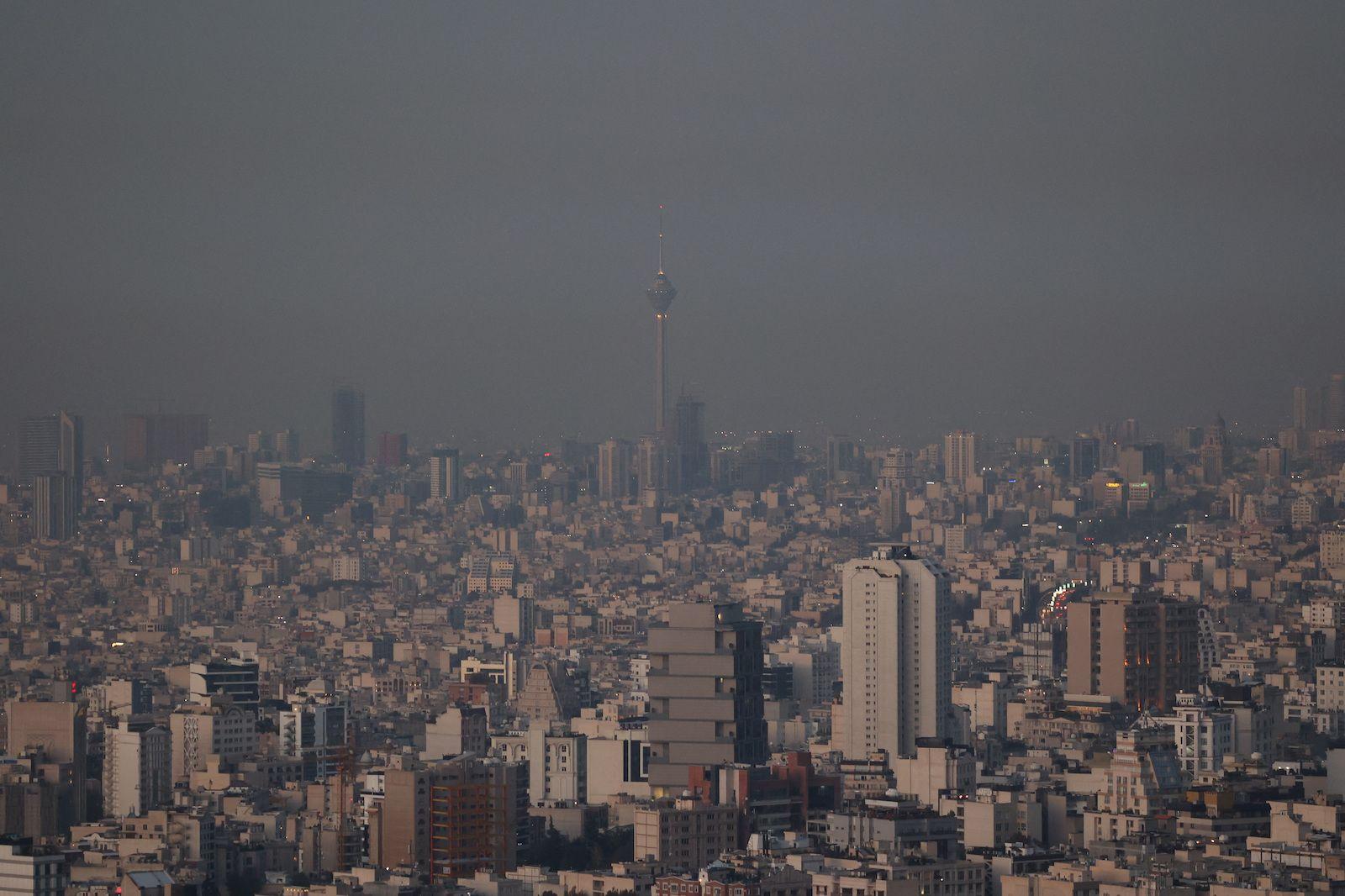 Pogled na Teheran posle nekoliko eksplozija, 26. oktobar 2024 