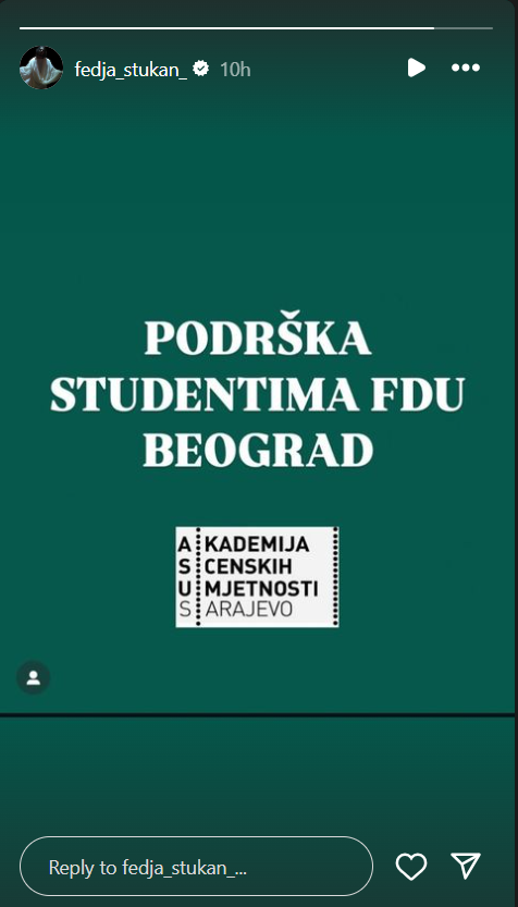 Feđa Štukan podržao studente FDU 1